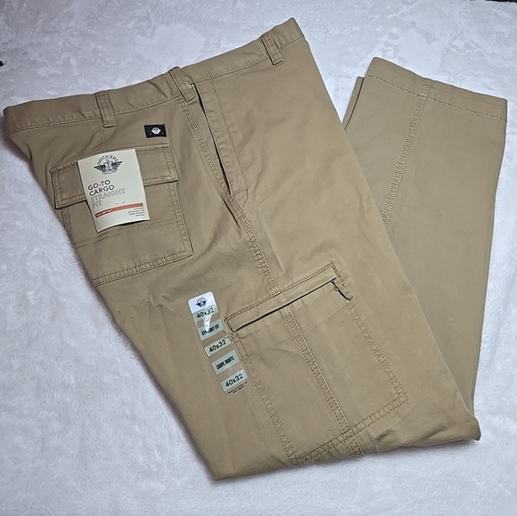 Dockers Mens Straight Fit Smart 360 Flex Go To Cargo Pants Khaki 40Wx32L - Picture 3 of 16